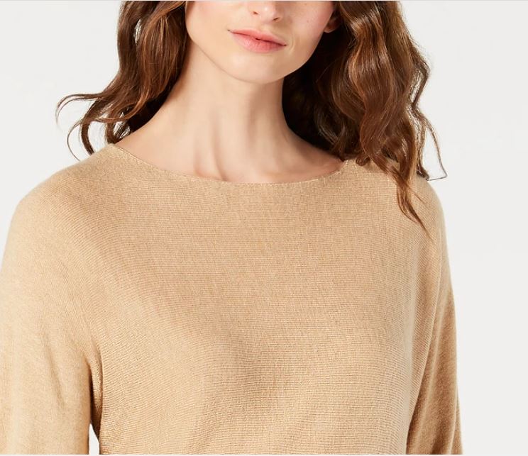 INC International Concepts Women's Shirttail Sweater Yellow Size XX-Large