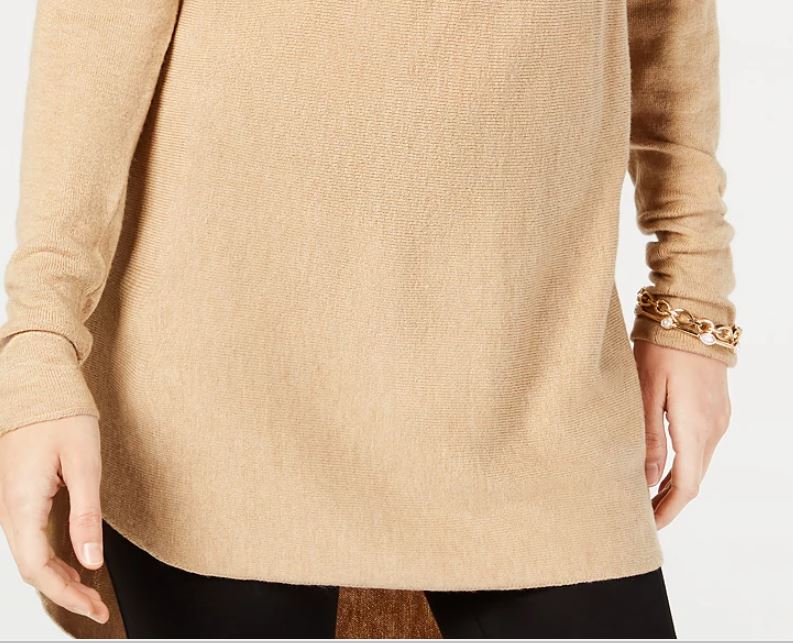INC International Concepts Women's Shirttail Sweater Yellow Size XX-Large