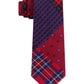 Tommy Hilfiger Men's Large Multi Star Plaid Tie Red Size Regular