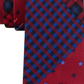 Tommy Hilfiger Men's Large Multi Star Plaid Tie Red Size Regular