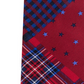 Tommy Hilfiger Men's Large Multi Star Plaid Tie Red Size Regular