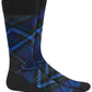 Perry Ellis Men's Microfiber Plaid Socks Black Size Regular