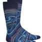 Perry Ellis Men's Printed Socks Navy Size Regular