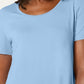 JM Collection Women's Scoop Neck Top Blue Size Small