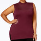 JM Collection Women's Plus Mock Neck Sleeveless Sweater Red Size 3X