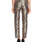 Vince Camuto Women's Leopard-Print Jacquard Pants Gray Size 10