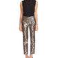 Vince Camuto Women's Leopard-Print Jacquard Pants Gray Size 10