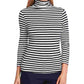 Vince Camuto Women's Striped Mockneck Top Size X-Large