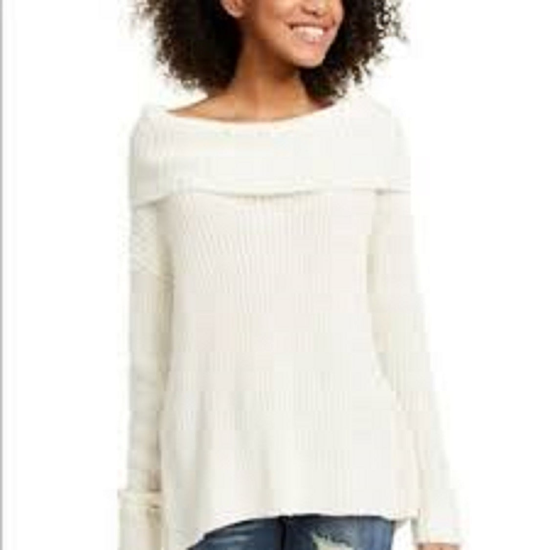 American Rag Juniors'' Cowlneck Sweater White Size X-Large
