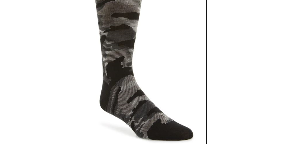 Cole Haan Men's Modern Camo Socks Gray Size 7-12