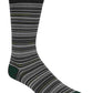 Cole Haan Men's Multi Stripe Crew Socks Dark Green Size Regular
