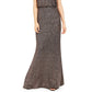 Calvin Klein Women's Metallic Blouson Gown Charcoal Size 8