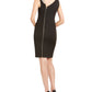 Calvin Klein Women's Animal-Trim Dress Black Size 14