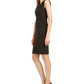 Calvin Klein Women's Animal-Trim Dress Black Size 14