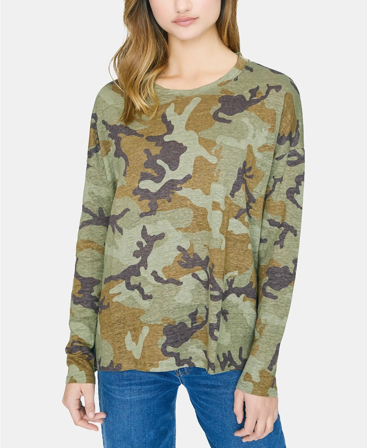 Sanctuary Women's Carlee Camo Tee Mineral Camo Green Small आकार