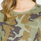 Sanctuary Women's Carlee Camo Tee Mineral Camo Green Small आकार