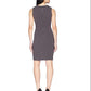 Calvin Klein Women's Scuba Crepe Sheath Dress Grey Size 10 Petite