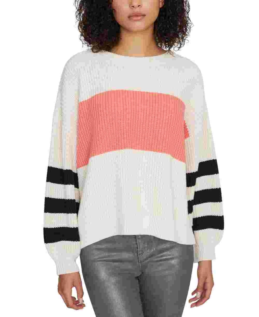 Sanctuary Women's Playful Striped Sweater Pink Size Small