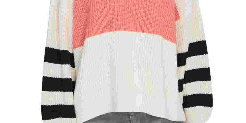 Sanctuary Women's Playful Striped Sweater Pink Size Small