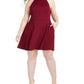 Speechless Women's Trendy Plus Size Bow-Back A-Line Dress Purple Size 16