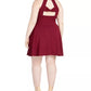 Speechless Women's Trendy Plus Size Bow-Back A-Line Dress Purple Size 16