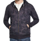 Weatherproof Vintage Men's Textured Camo Fleece Lined Hoodie Gray Size Small Medium