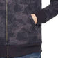 Weatherproof Vintage Men's Textured Camo Fleece Lined Hoodie Gray Size Small Medium