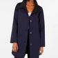 Eileen Fisher Women's Organic Stand-Collar Reversible Coat Blue size X-Large