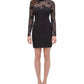 Guess Women's Lace Illusion Sheath Dress Black Size 10