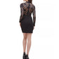 Guess Women's Lace Illusion Sheath Dress Black Size 10
