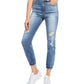 Dollhouse Junior's Ripped Jogger Jeans Blue Size 11