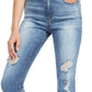 Dollhouse Junior's Ripped Jogger Jeans Blue Size 11