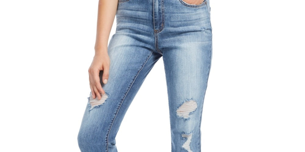 Dollhouse Junior's Ripped Jogger Jeans Blue Size 11