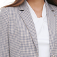 Tommy Hilfiger Women's Plaid Print Elbow Padded Blazer Brown Size 6