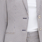 Tommy Hilfiger Women's Plaid Print Elbow Padded Blazer Brown Size 6