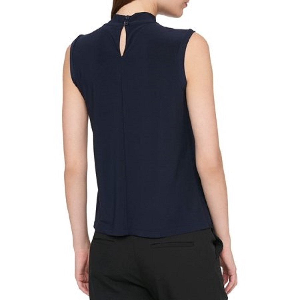 Tommy Hilfiger Women's Knot-Neck Top Blue Size Medium