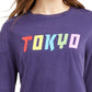 Rebellious One Junior's Tokyo Graphic T-Shirt Blue Size X-Small