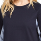 Tommy Hilfiger Women's Woven Trim Sweatshirt Navy Size Medium