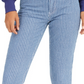 Dickies Junior's Striped Skinny Fit Cuffed Jeans Blue Size 1