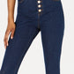 Rewash Junior's High Rise Button Fly Skinny Jeans Blue Size 5