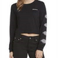 Dickies Women's Cotton Long Sleeve Logo Detail T-Shirt Black Size X-Small