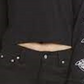 Dickies Women's Cotton Long Sleeve Logo Detail T-Shirt Black Size X-Small