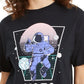 Love Tribe Junior's Cotton Nasa Graphic T-Shirt Black Size Medium