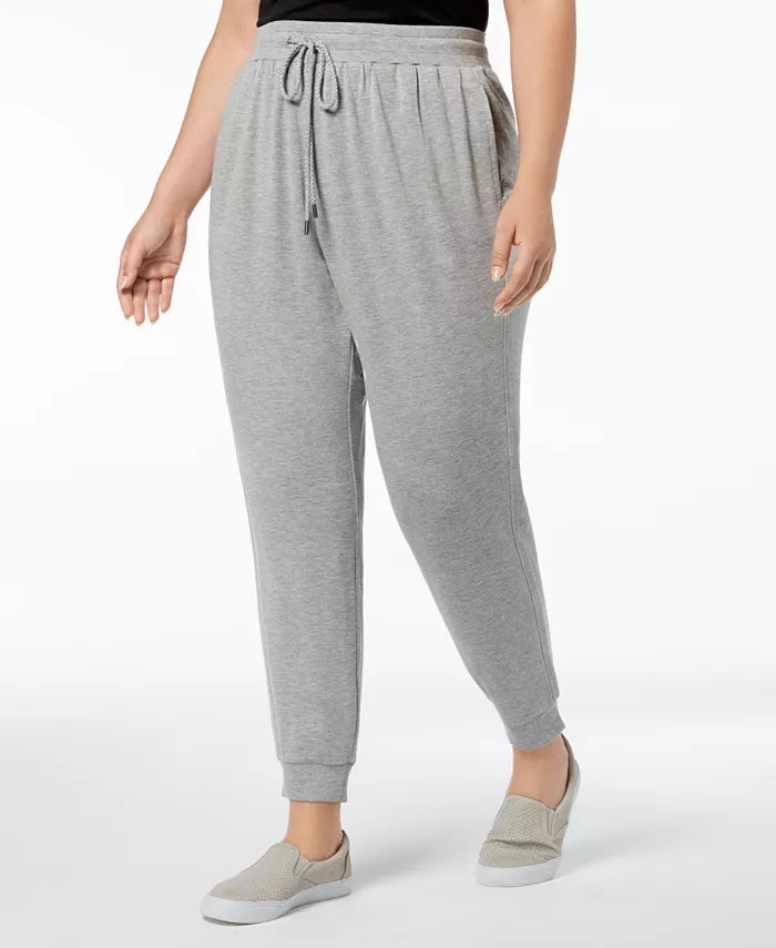 Joseph A Women's Plus Size Jogger Pants Gray Size 2X
