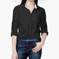 Tommy Hilfiger Women's Cotton Roll Tab Shirt Navy Size Small