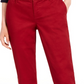 Tommy Hilfiger Women's Cuffed Chino Straight Leg Pants Red Size 2