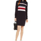 Tommy Hilfiger Women's Quarter-Zip Sweater Dress Blue Size X- Large