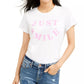 Love Tribe Junior's Just Smile T-Shirt White Size X-Large