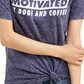 Love Tribe Junior's Dogs & Coffee Graphic T Shirt Blue Size X-Small