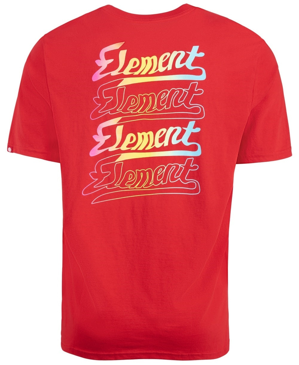 Element Men's Evanston Logo Graphic T-Shirt Bright Red Size Large